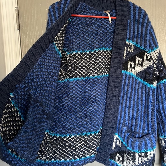 Free People Printed Cardigan Sweater S - Picture 5 of 5
